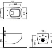 HATRIA NEXT pods piekarināms Rimless ar SoftClose vāku